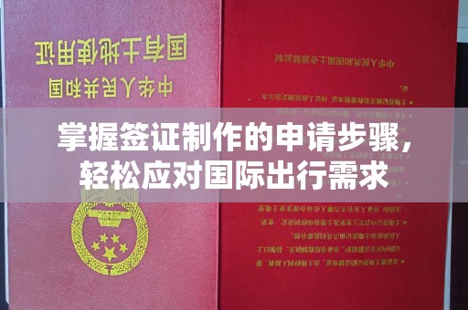 阿克塞掌握签证制作的申请步骤，轻松应对国际出行需求